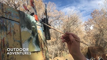 30-Second time lapse of outdoor painting in Galisteo New Mexico