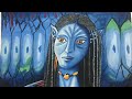 Poster colours painting| painting of avatar| composition #shorts