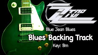 Video thumbnail of "B minor Blues Backing track in the style of ZZ Top"