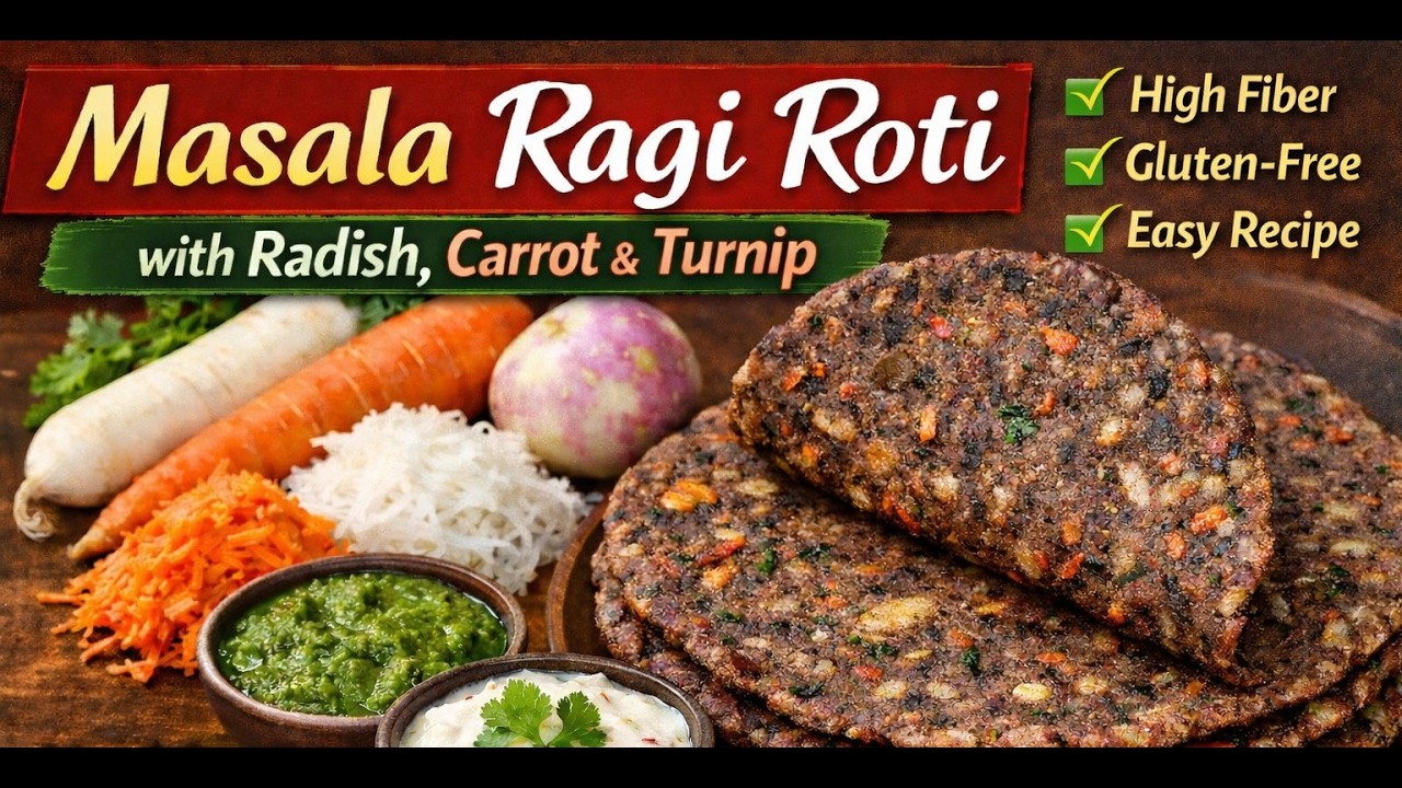 🟤 Masala Ragi Roti | Healthy Millet Breakfast Recipe | ರಾಗಿ ಮಸಾಲಾ ರೊಟ್ಟಿ