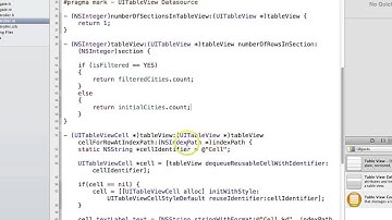 iOS Tutorial: Working with UISearchBar / Filterable TableView - PART 2