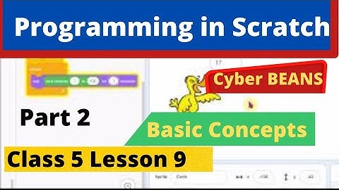 Programming in Scratch Part 2 || Basic Concepts || Class 5 Lesson 9 || #cyberbeans_scratch_tutorial