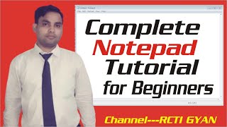 NOTEPAD TUTORIAL IN HINDI