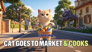 Cat goes to Martket \& Cooks #cat #funny #animals #baby