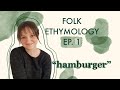 Why do we say &quot;hamburger&quot;? (and what does &quot;burger&quot; even mean?) - Folk Ethymology #youtubeshorts