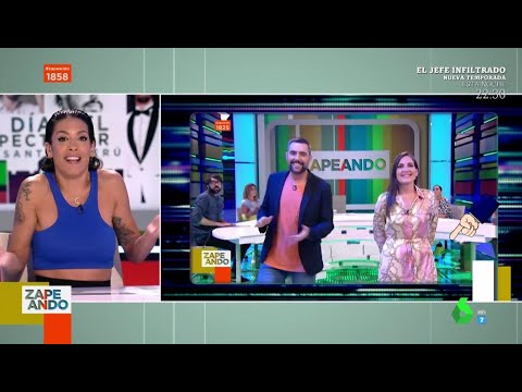 El detalle oculto bajo la mesa de Lorena Castell en el plató que arrasa en las redes - Zapeando