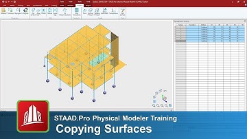 Copying Surfaces in the STAAD.Pro Physical Modeler