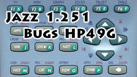 HP calculators: Jazz 50g v1.251 under HP49G - Bugs - Gaak