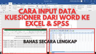 Cara Input Data Kuesioner Skala Likert Dari Word Ke Excel & SPSS Secara Lengkap