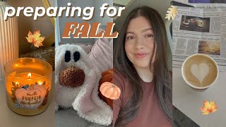 Preparing for Fall!! 🎃🧸🍂🕯️ fall shopping, fall books, baking, movie night, cozy vibes
