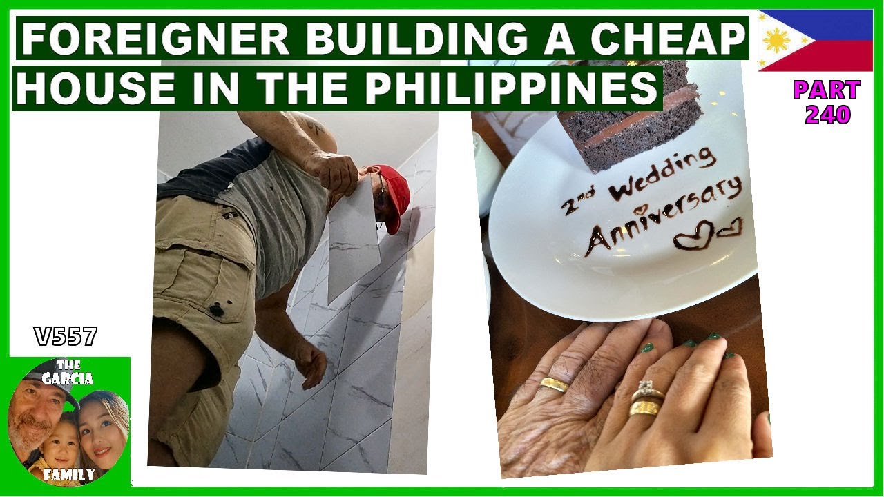 V557 FOREIGNER BUILDING A CHEAP HOUSE IN THE PHILIPPINES LAYING