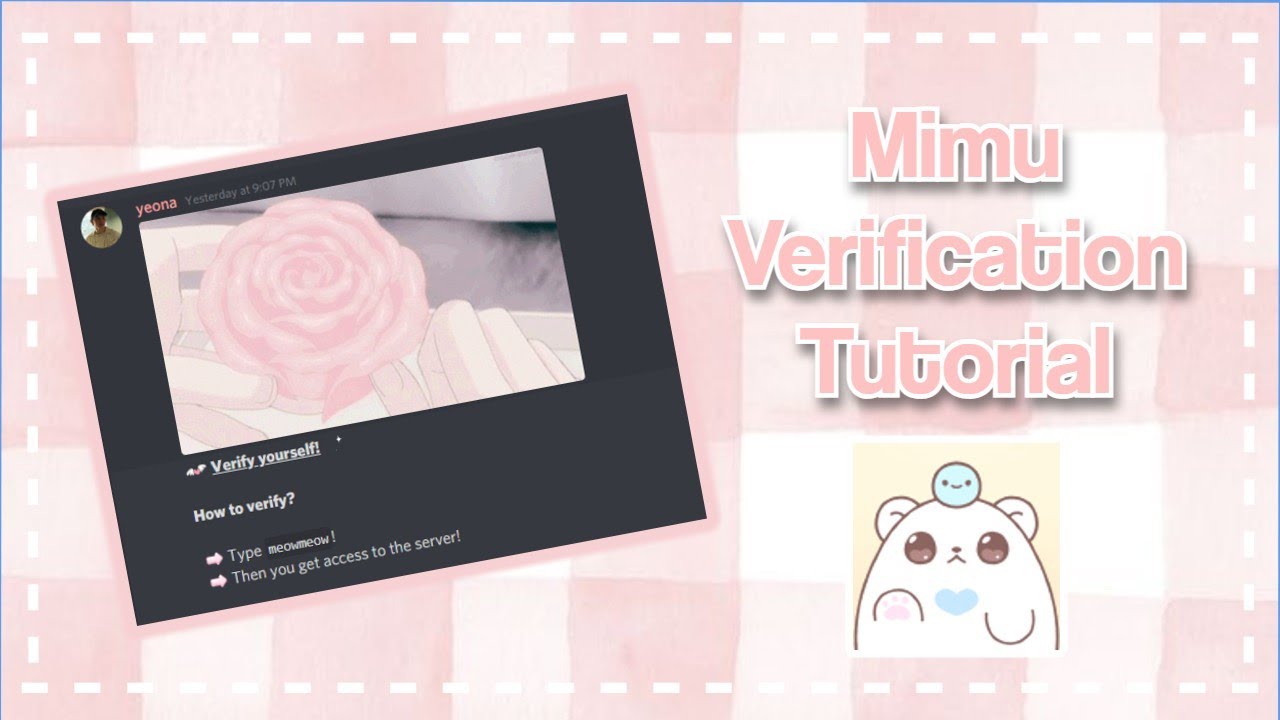 ⊹₊˚꒰🎀꒱﹕mimu verification tutorial ₊˚๑ - YouTube