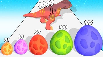 Dino Evolution Merge - Level Up Dinosaur Max Level ASMR Gameplay Walkthrough Android ⭐ ios Game P2