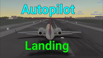 Landing by autopilot - long distance on runway before landing ! Airline Commander !