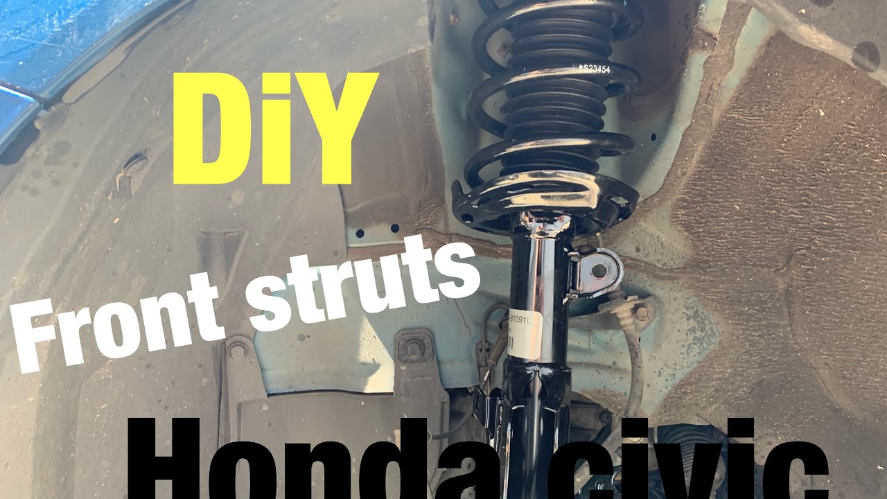 How to replace Honda Civic front struts - YouTube