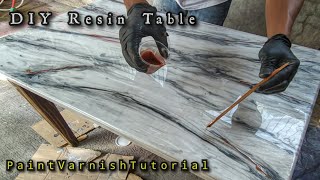 DIY Metallic Epoxy Resin Table For beginners (First Time)