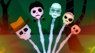 Скелет пальца семьей | детский стишок | Halloween Song | Scary Kids Song | Skeleton Finger Family
