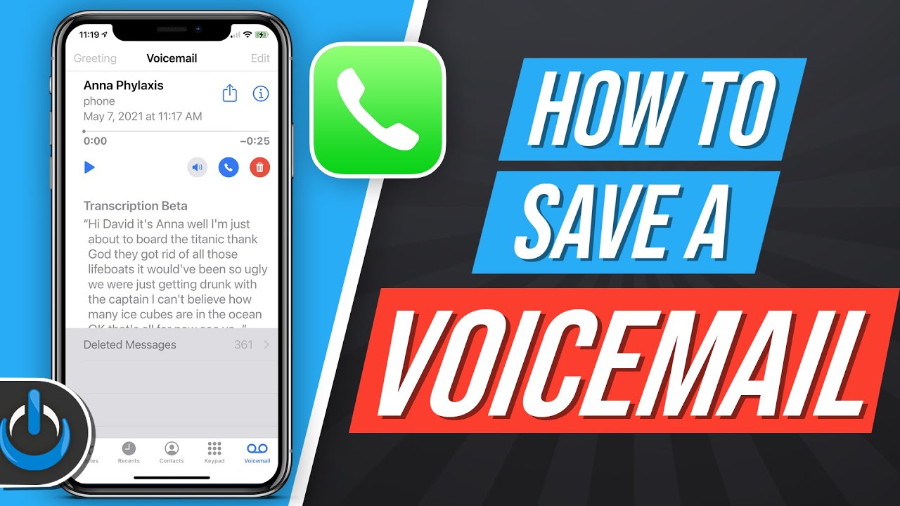 How To Save A Voicemail From Your Iphone Youtube