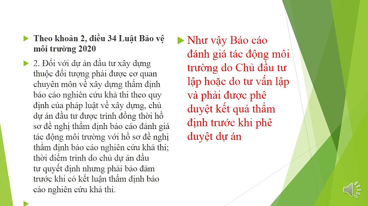 Nêu và phân tích đánh giá tá động môi trường