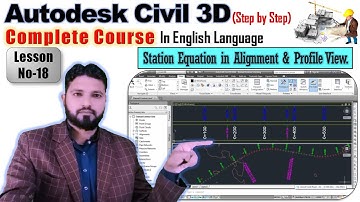Station Equation in Alignment | How to insert station in profile | Insert station in profile in Eng