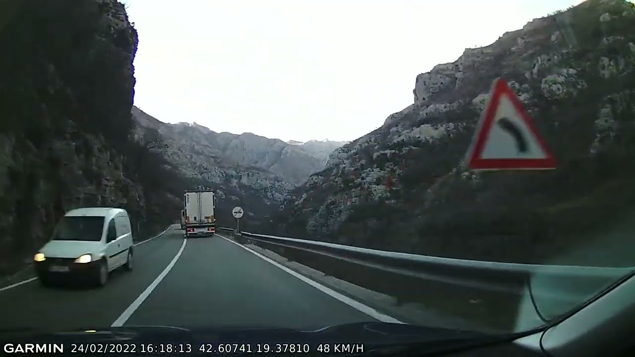 DRIVE #1772: Podgorica-Kolašin (Montenegro) (timelapse 4x) *Read Description*