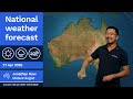 National Weather Forecast: Showers along the east coast, and in south-west WA