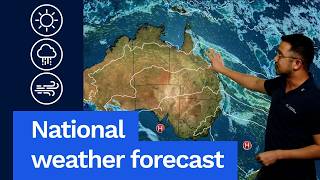 National Weather Forecast Showers Along The East Coast And In Southwest Wa