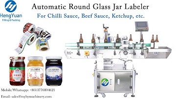 Automatic High Accuracy Positioning Round Jar Labeling Machine for Sauce Bottle Label Applicator