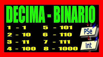 algoritmo para convertir un numero decimal a binario