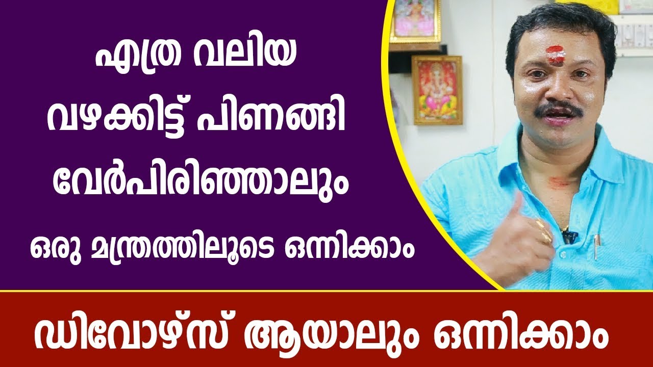 പിണങ്ങി നിൽക്കുന്നവരും  ഡിവോഴ്സ് ആയവരും വീണ്ടും ഒന്നിക്കാൻ | Malayalam Astrology | 9446141155