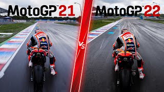 MotoGP 21 vs MotoGP 22 - Direct Comparison! Attention to Detail & Graphics! 4K ULTRA