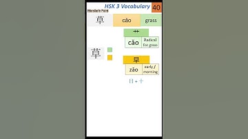 40-HSK 3 Vocabulary 草| HSK 3 Characters | Chinese Writing #mandarin #character #chinese #hsk #hsk3