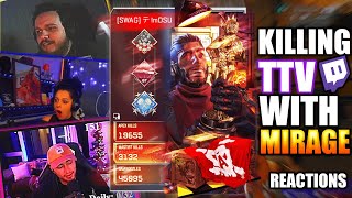 #1 Movement Mirage Killing STREAMERS with HILARIOUS Reactions.. (Apex Legends X Final Fantasy Event)