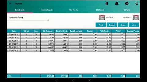 Generating reports in JOYPOS application