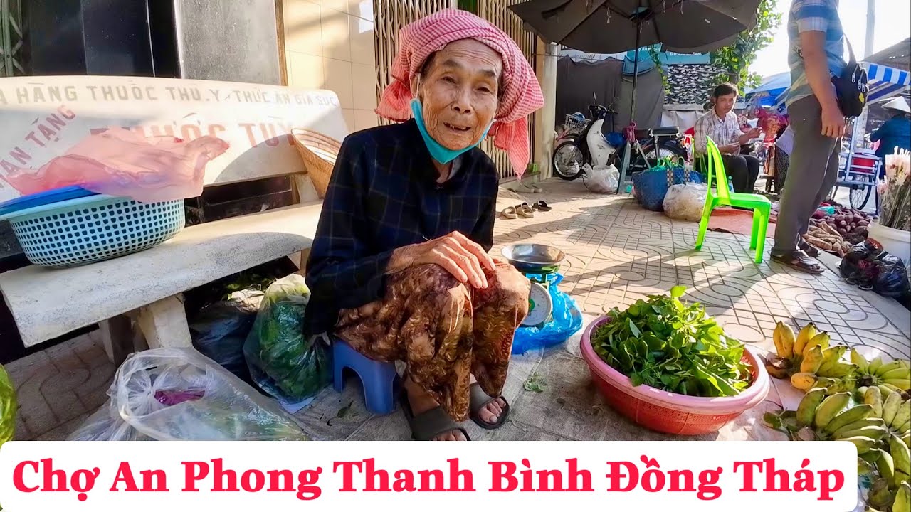 Chợ An Phong Thanh Bình Đồng Tháp Người Lớn Tuổi Khó Khăn Nhận Quà Nhà Hảo Tâm Mỹ | Khương Nhựt Minh