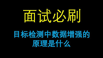 面试必刷：目标检测中数据增强的原理是什么？