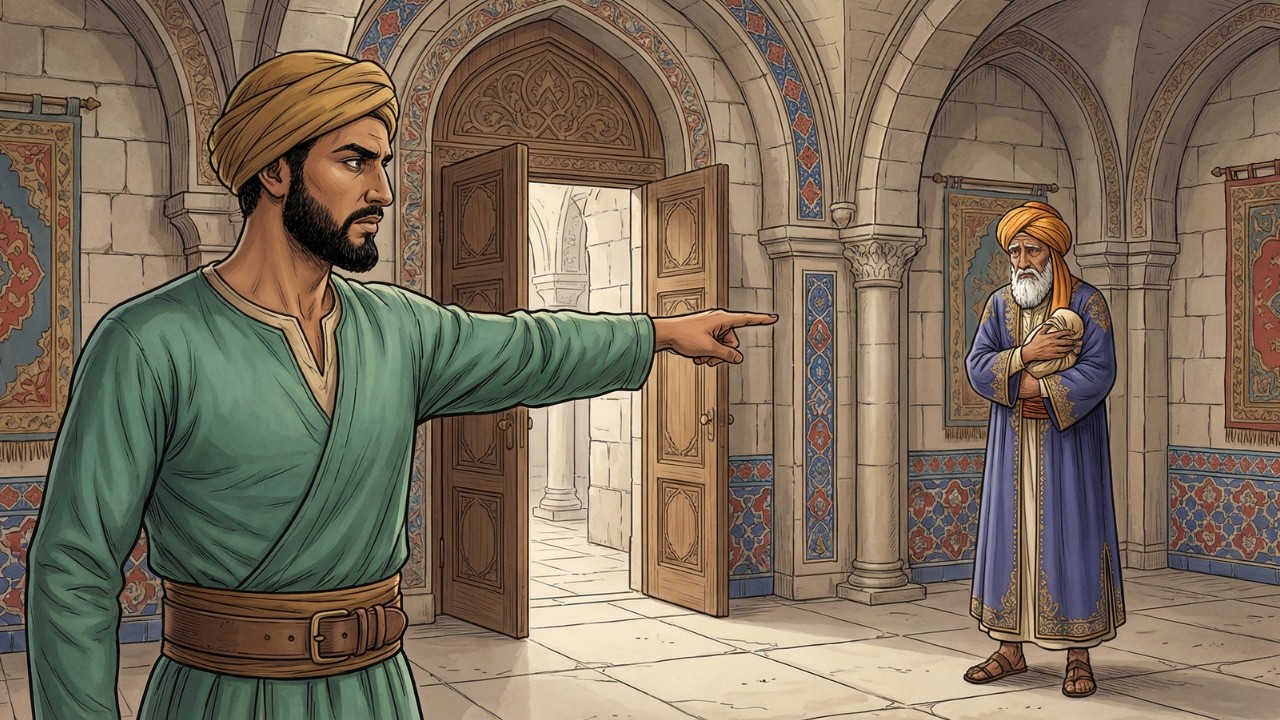 خسر كل ثروته فطرده أبناؤه من القصر.. لكن ما وجده تحت عتبة الباب غيّر كل شيء! 😱