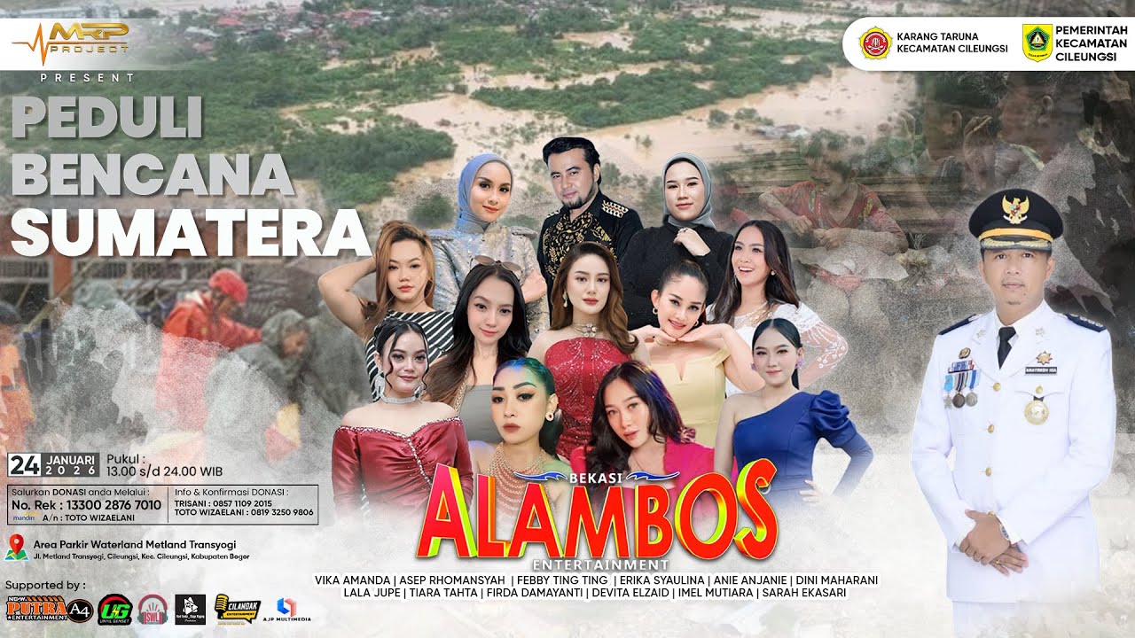 MRP Project | Live Stream ALAMBOS Entertainment - PEDULI BENCANA SUMATERA | Sabtu, 24 Januari 2026