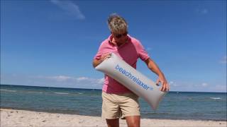Sandori beachrelaxer Strandtuch Strandlaken mit aufblasbarem Kissen beach towel with pillow men