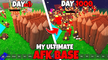 1000 DAYS in MY ULTIMATE AFK BASE in 99 Nights in the Forest