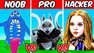 DEATH & NABNAB & M3GAN Build Challenge Movie: NOOB vs PRO vs HACKER Minecraft