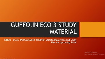 ECO-03 STUDY MATERIAL FOR EXAM PREPARATION