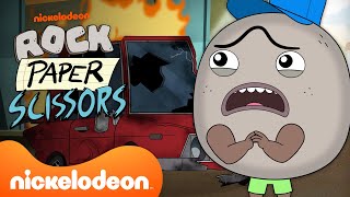 Rock’s Car Washing Dreams Go Up In Smoke! 🪨🚗 Rock Paper Scissors New Scene! | Nicktoons