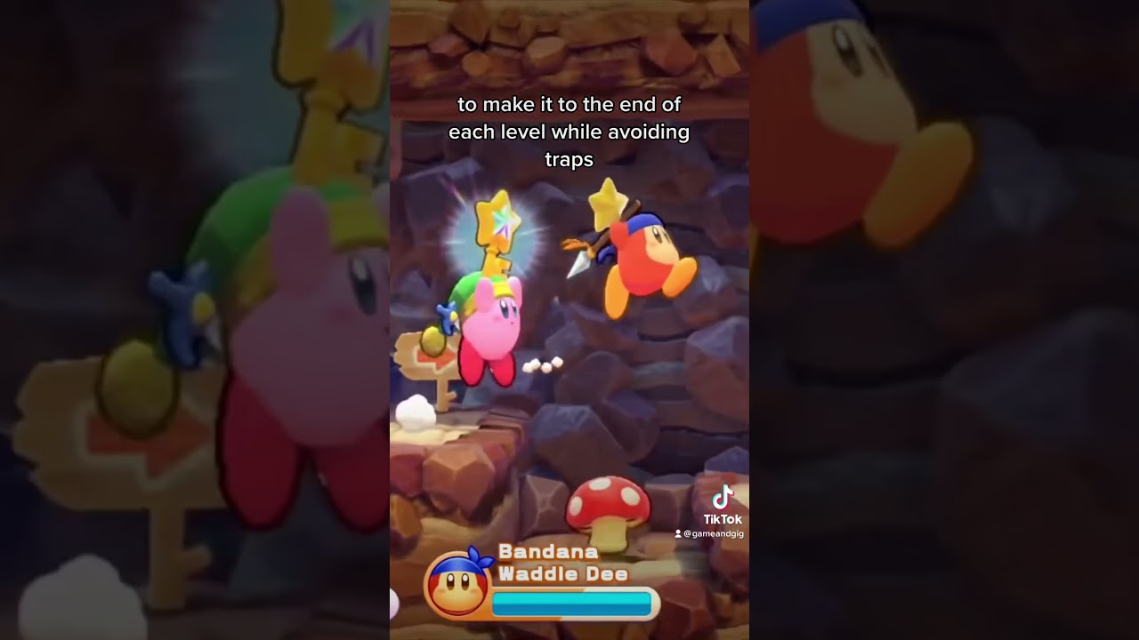 In Kirby's Return to Dream Land Deluxe, if you press the right Control  Stick, Kirby and others will do a little pose. The camera also zooms in a  bit, so