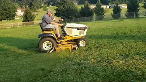 2182 Cub Cadet mowing high grass
