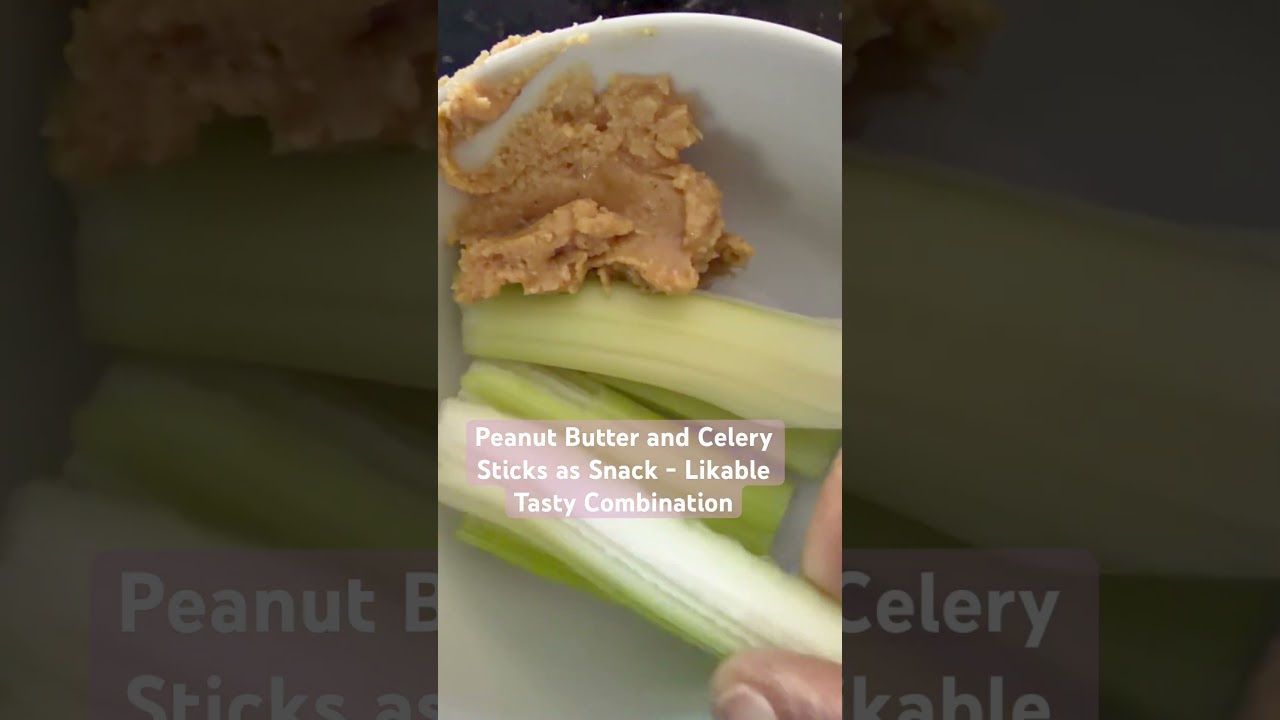 #Peanut #Butter as a #Dip with #Celery #Sticks as #Snack - #Likable #Tasty #Combination