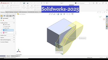 SolidWorks 2025 Tutorial | Swept Cut (Complete Guide)
