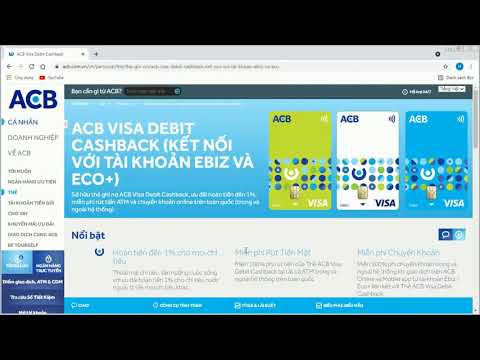 Thẻ ATM được hoàn tiền, mẫu mới của ngân hàng ACB VISA DEBIT CASHBACK