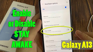Samsung Galaxy A13: How to Enable/Disable STAY AWAKE-Set the Screen Will Never Sleep While Charging