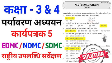 Class 3 & 4 पर्यावरण अध्ययन राष्ट्रीय उपलब्धि सर्वेक्षण कार्यपत्रक 5 NAS EVS Test Paper